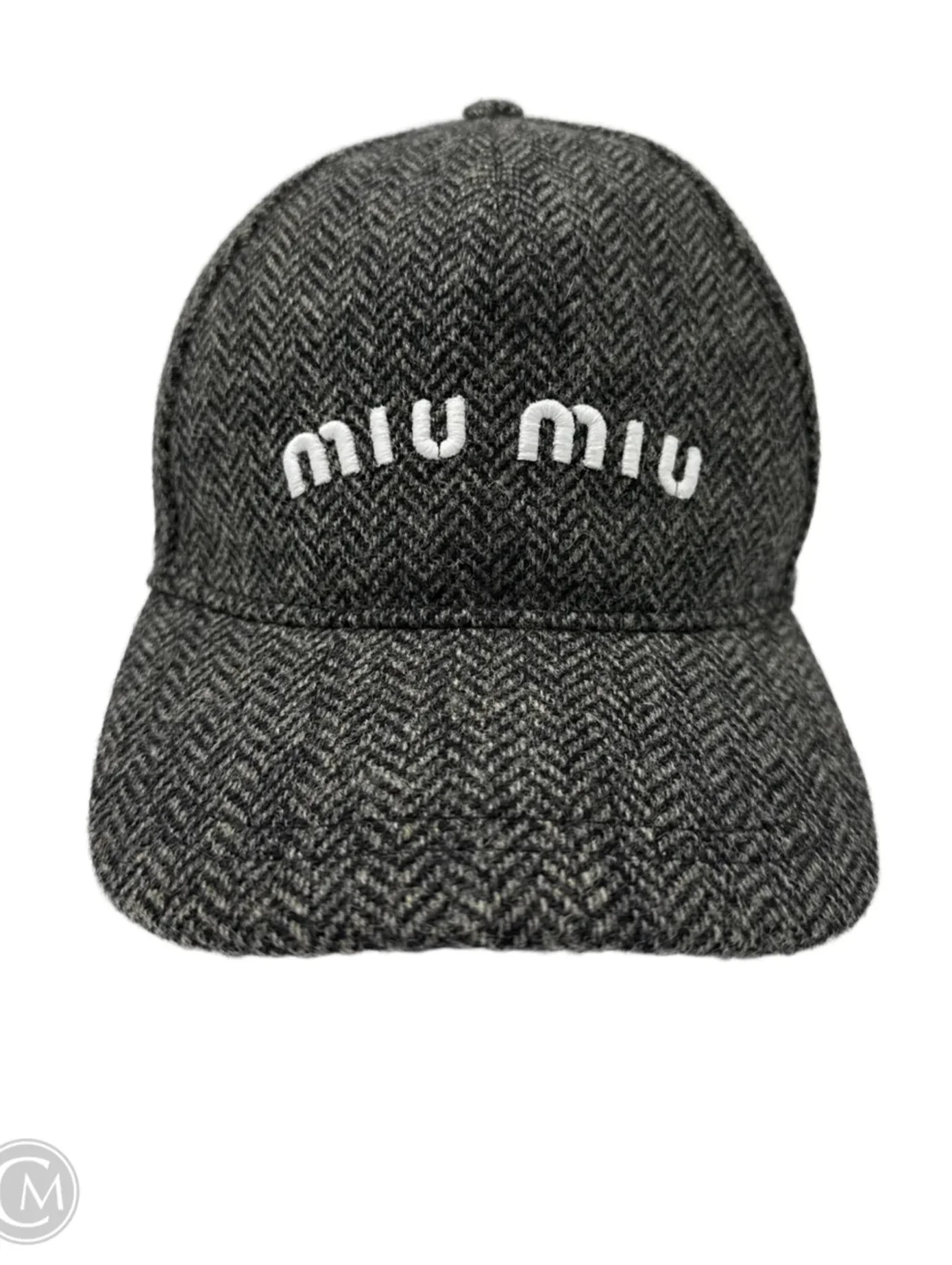 Miu Miu Baseball Chevron Wool Luxury Hat