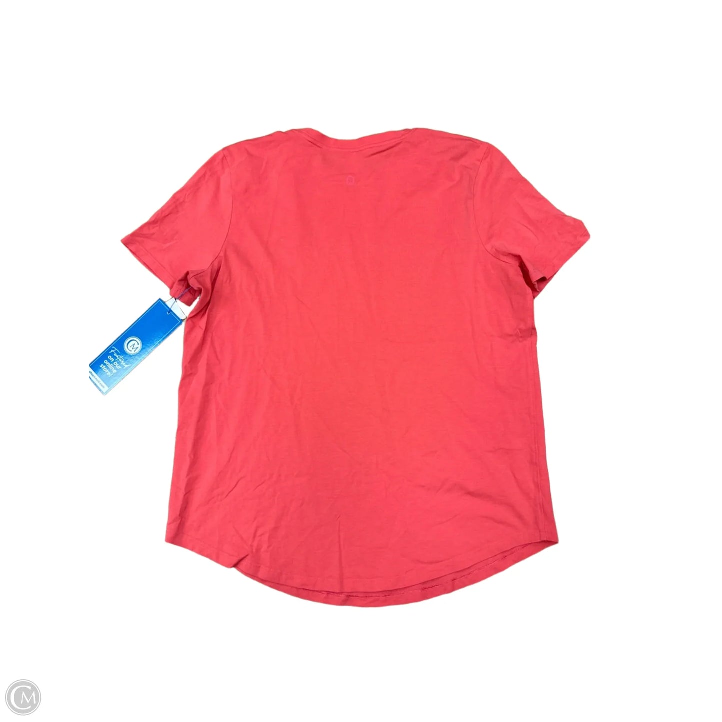 Athletic Top Short Sleeve By Lululemon In Orange, Size: M