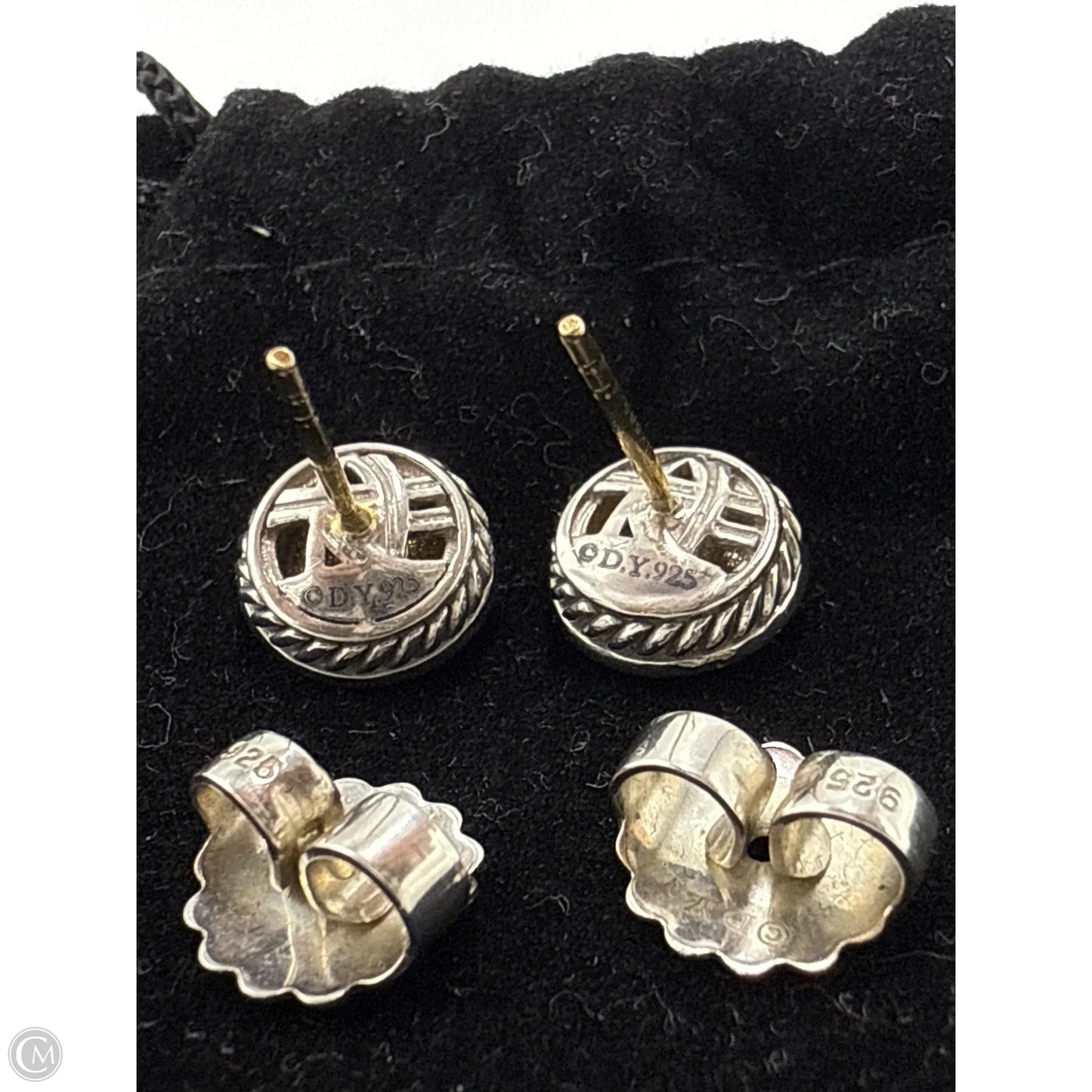 David Yurman Petite Albion Pave Diamond Stud Luxury Earrings