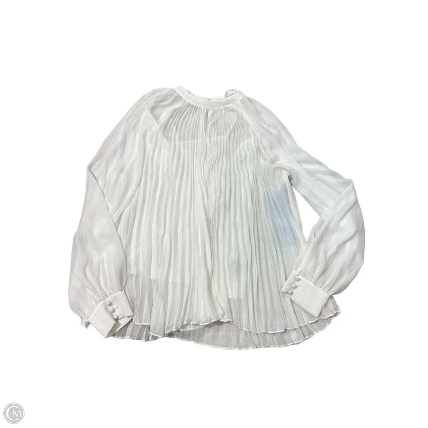 Top Long Sleeve By Ted Baker In White, Size: L