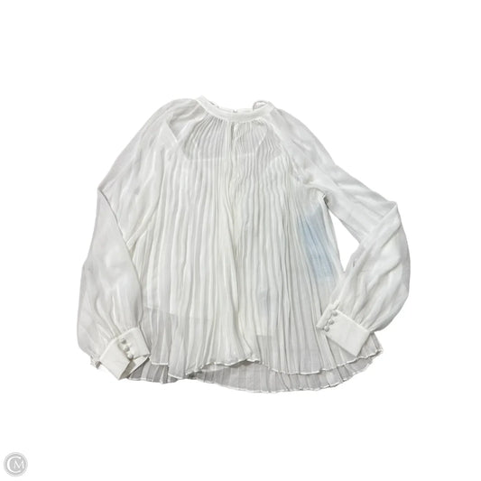 Top Long Sleeve By Ted Baker In White, Size: L