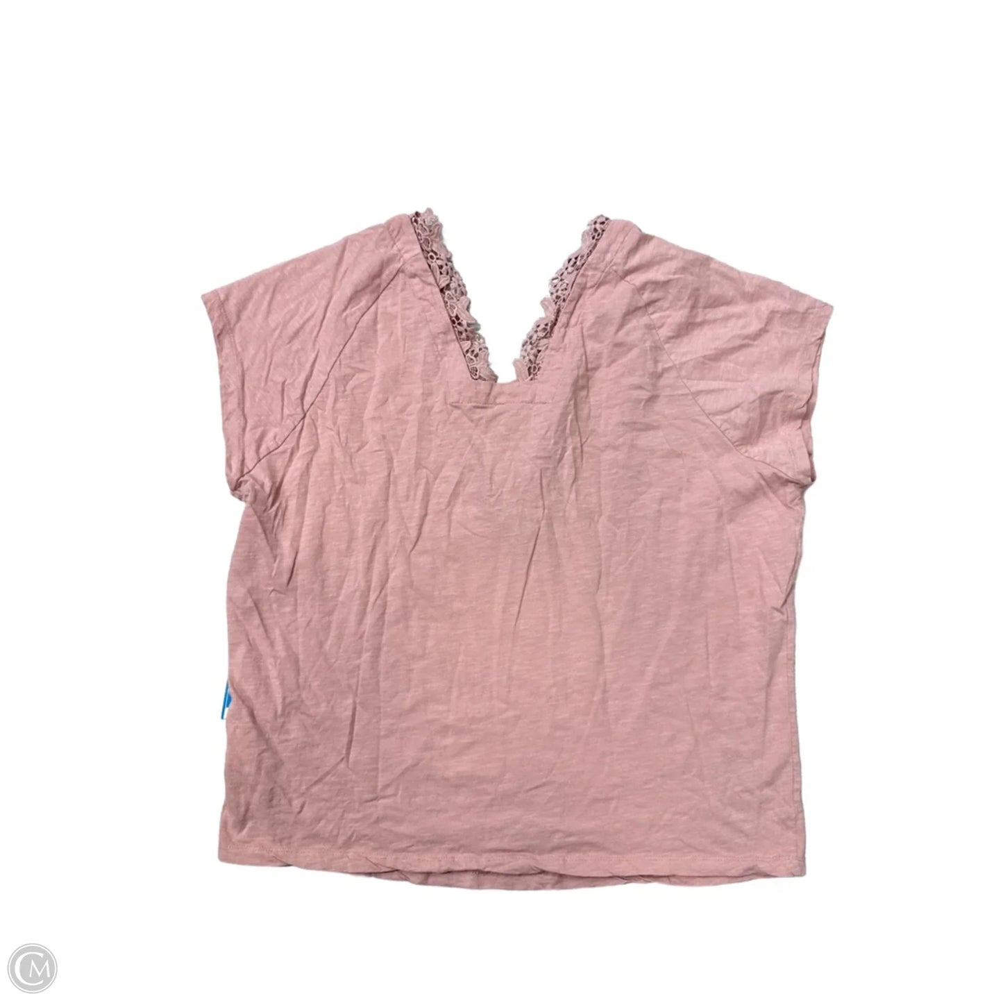 Top Short Sleeve By Anthropologie In Pink, Size: Xl