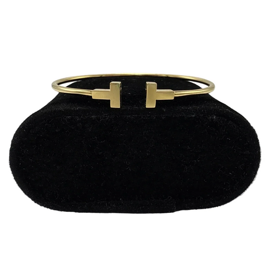 Tiffany & Company 18K T Wire Narrow Luxury Bracelet