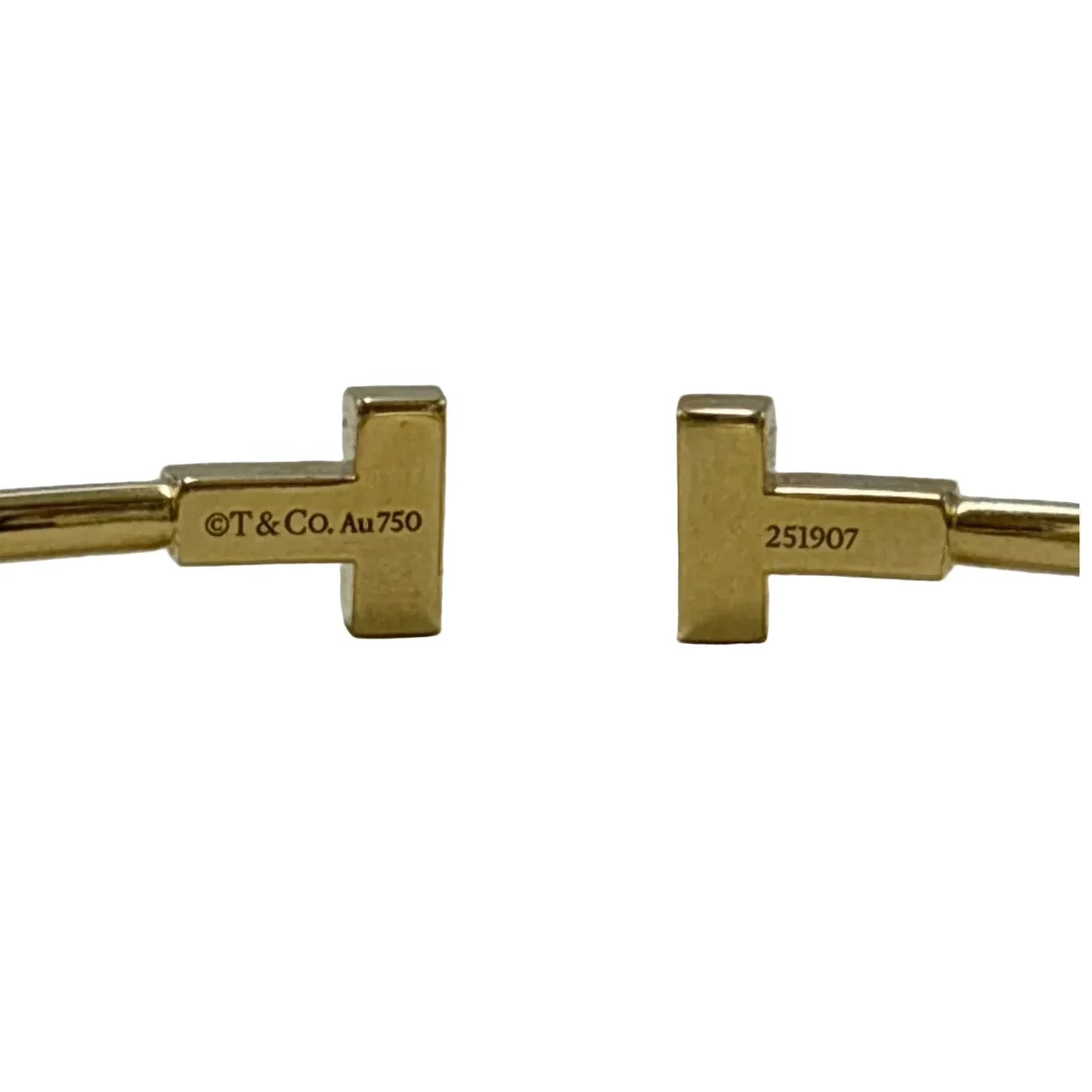 Tiffany & Company 18K T Wire Narrow Luxury Bracelet