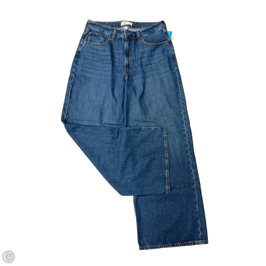 Jeans Wide Leg By Abercrombie And Fitch In Blue Denim, Size: 12l