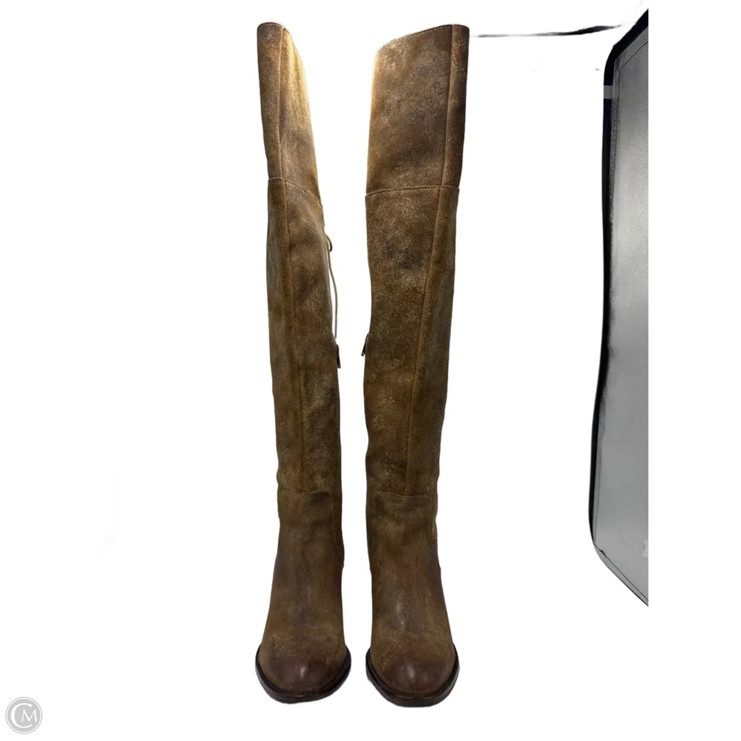 Boots Knee Heels By Diba In Brown, Size: 9