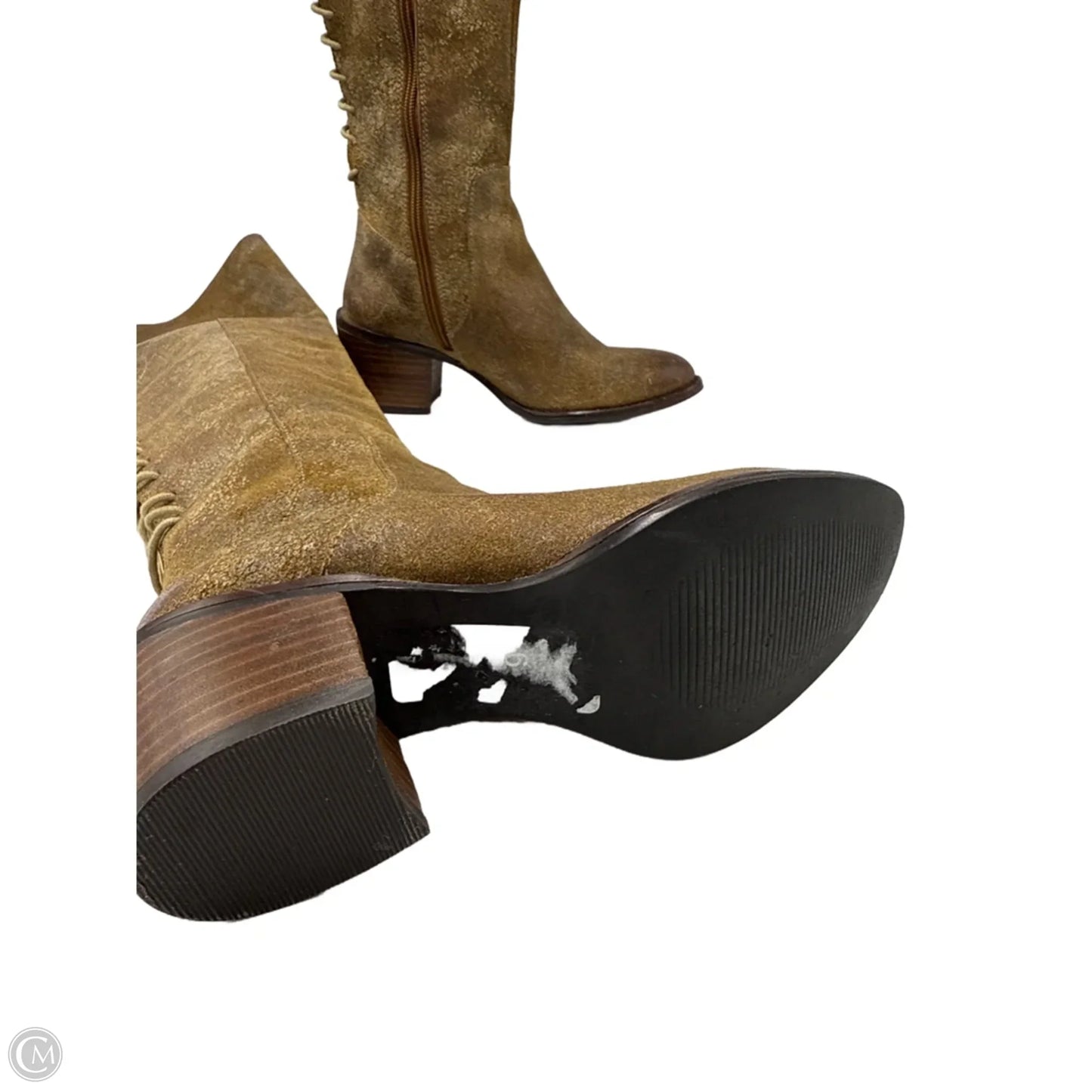 Boots Knee Heels By Diba In Brown, Size: 9