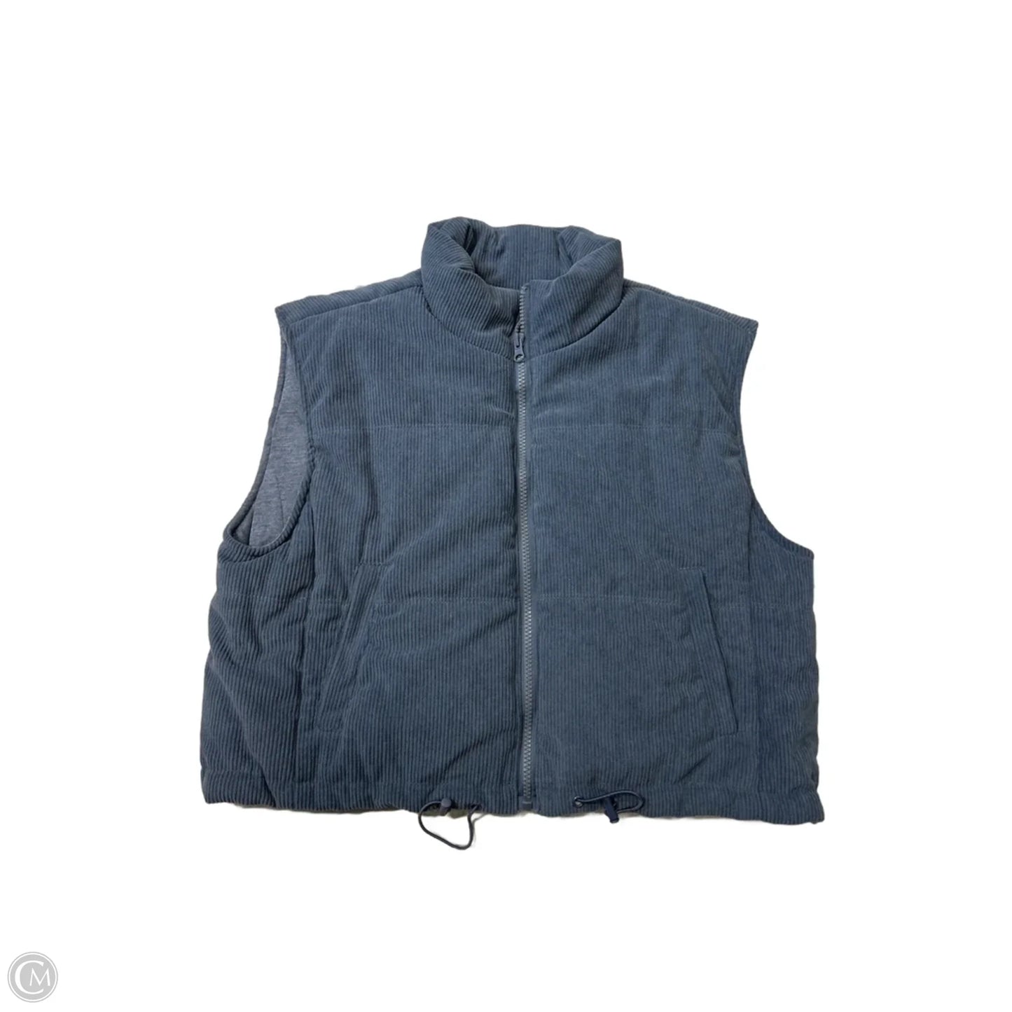 Vest Puffer & Quilted By Thread And Supply In Blue, Size: M