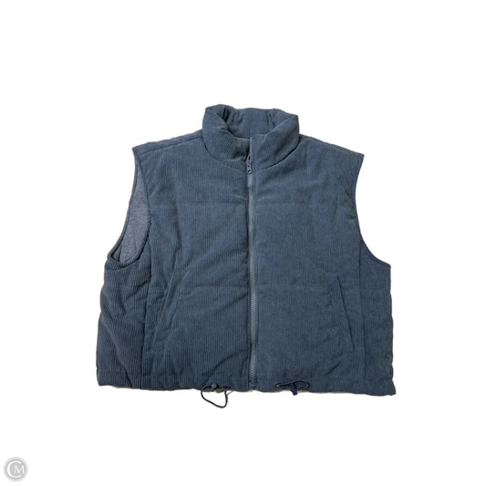 Vest Puffer & Quilted By Thread And Supply In Blue, Size: M