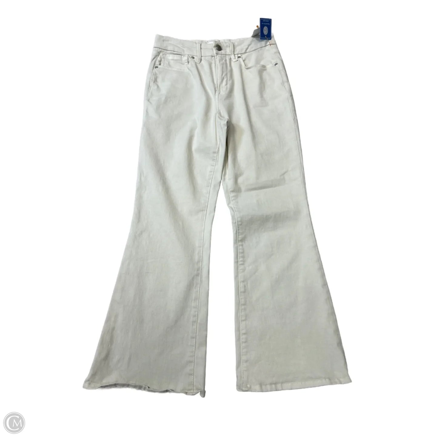 Jeans Flared By Good American In Cream, Size: 2