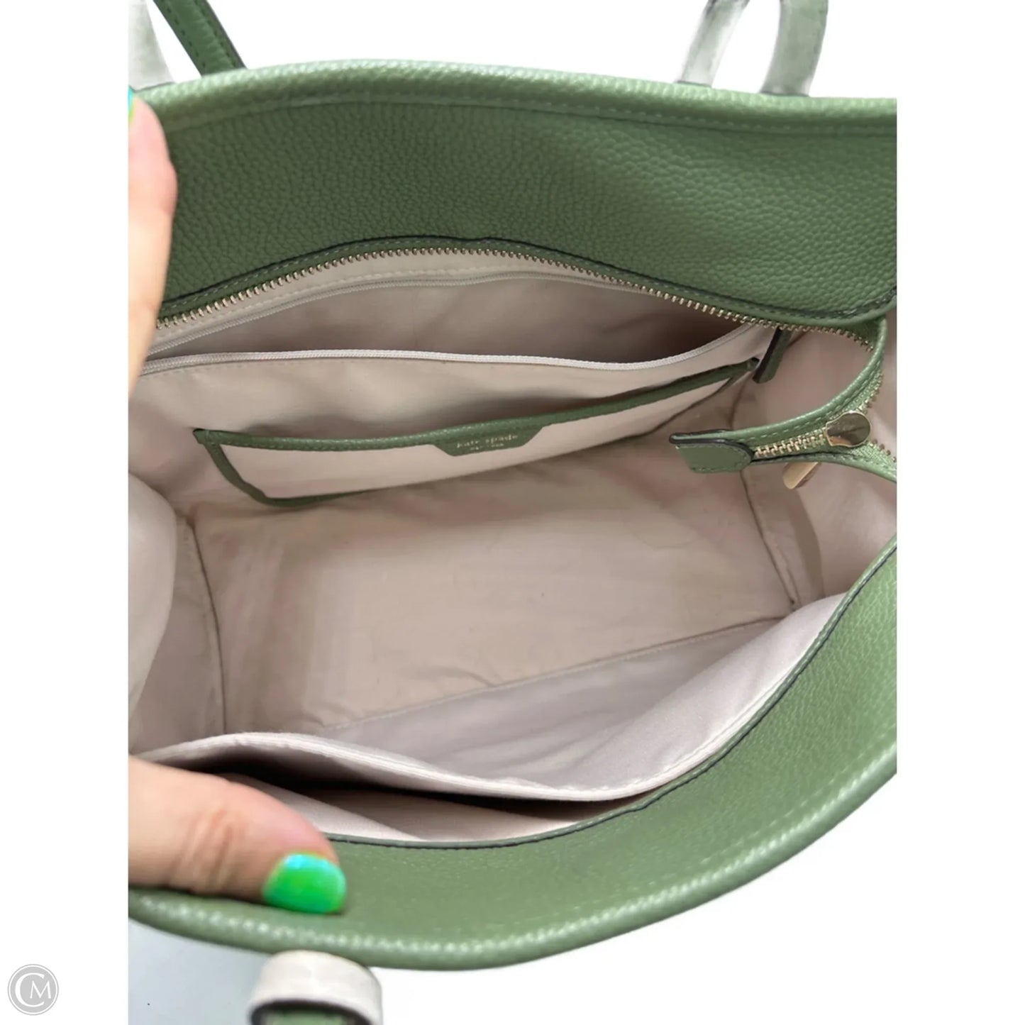 Handbag Designer By Kate Spade Green