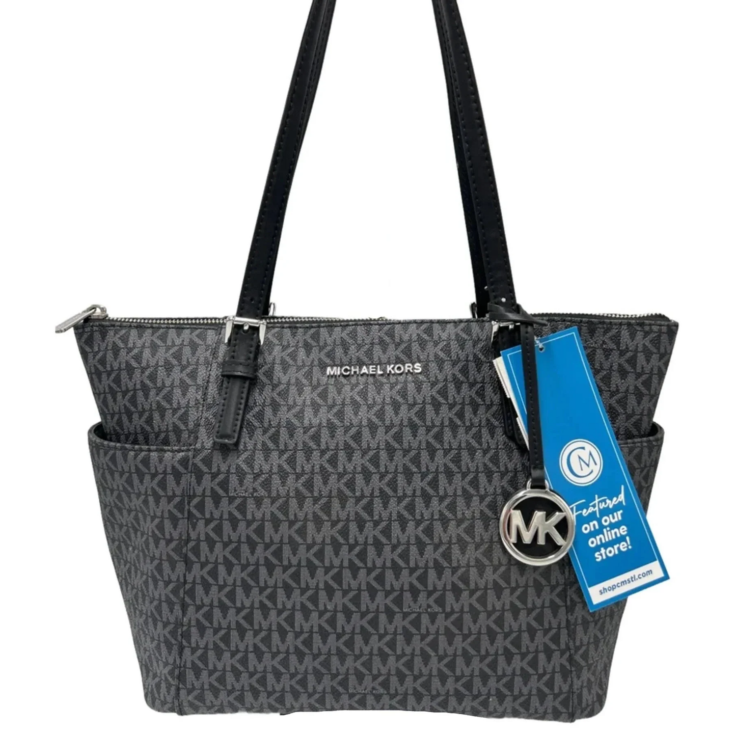 Handbag Designer By Michael Kors Black Monogram