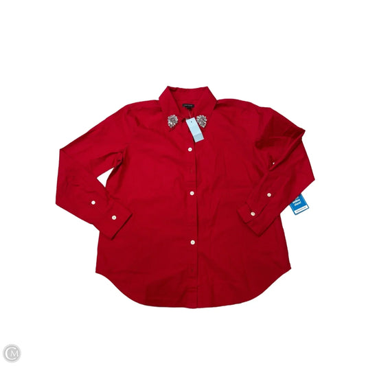New! Blouse Long Sleeve By Ann Taylor In Red, Size: Sp