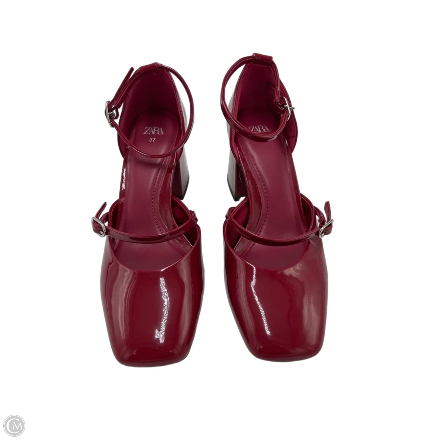Shoes Heels Block By Zara In Red, Size: 7