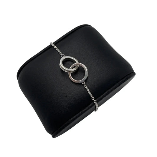 Tiffany & Co. 1837 Interlocking Circles 925 Silver Luxury Bracelet