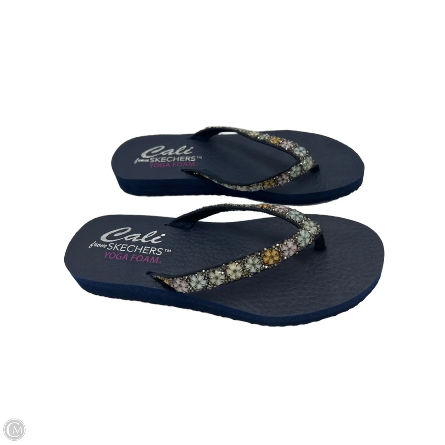Sandals Flip Flops By Skechers In Navy, Size: 8