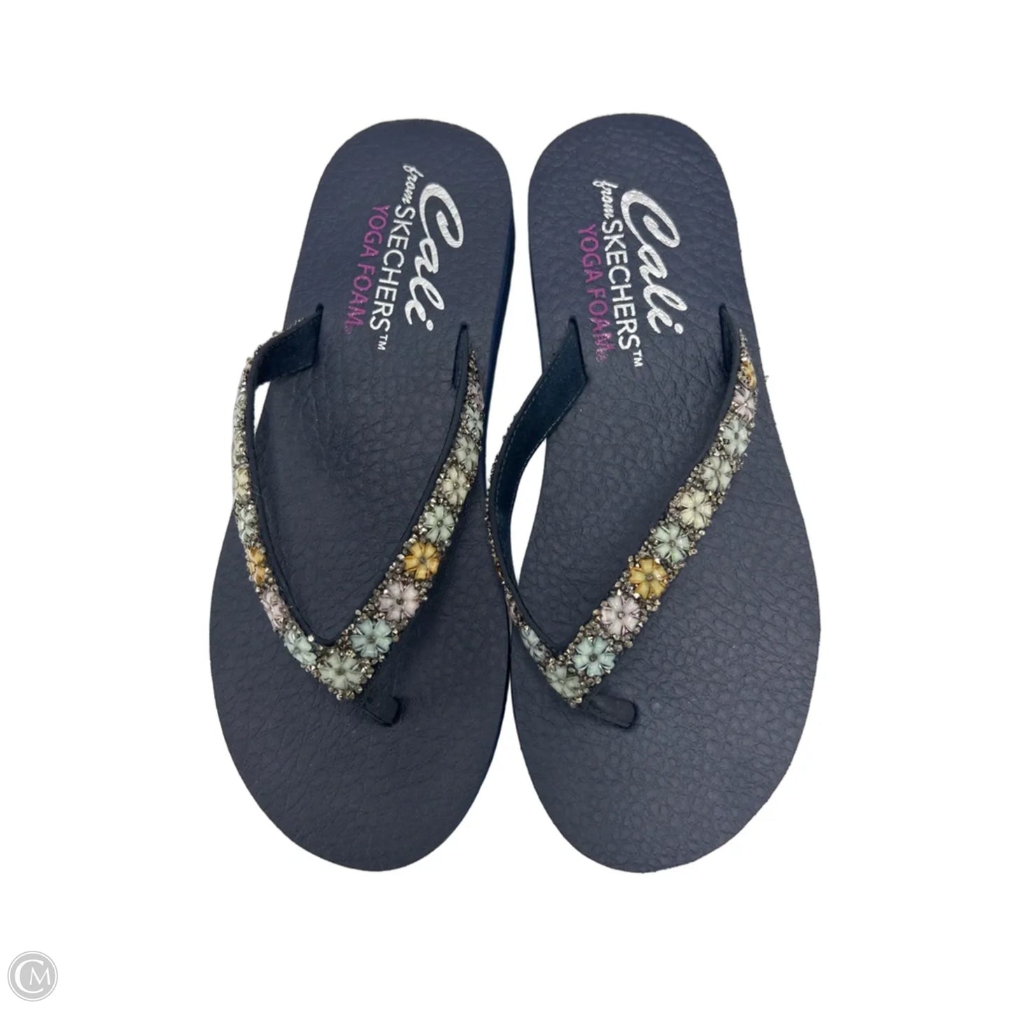 Sandals Flip Flops By Skechers In Navy, Size: 8