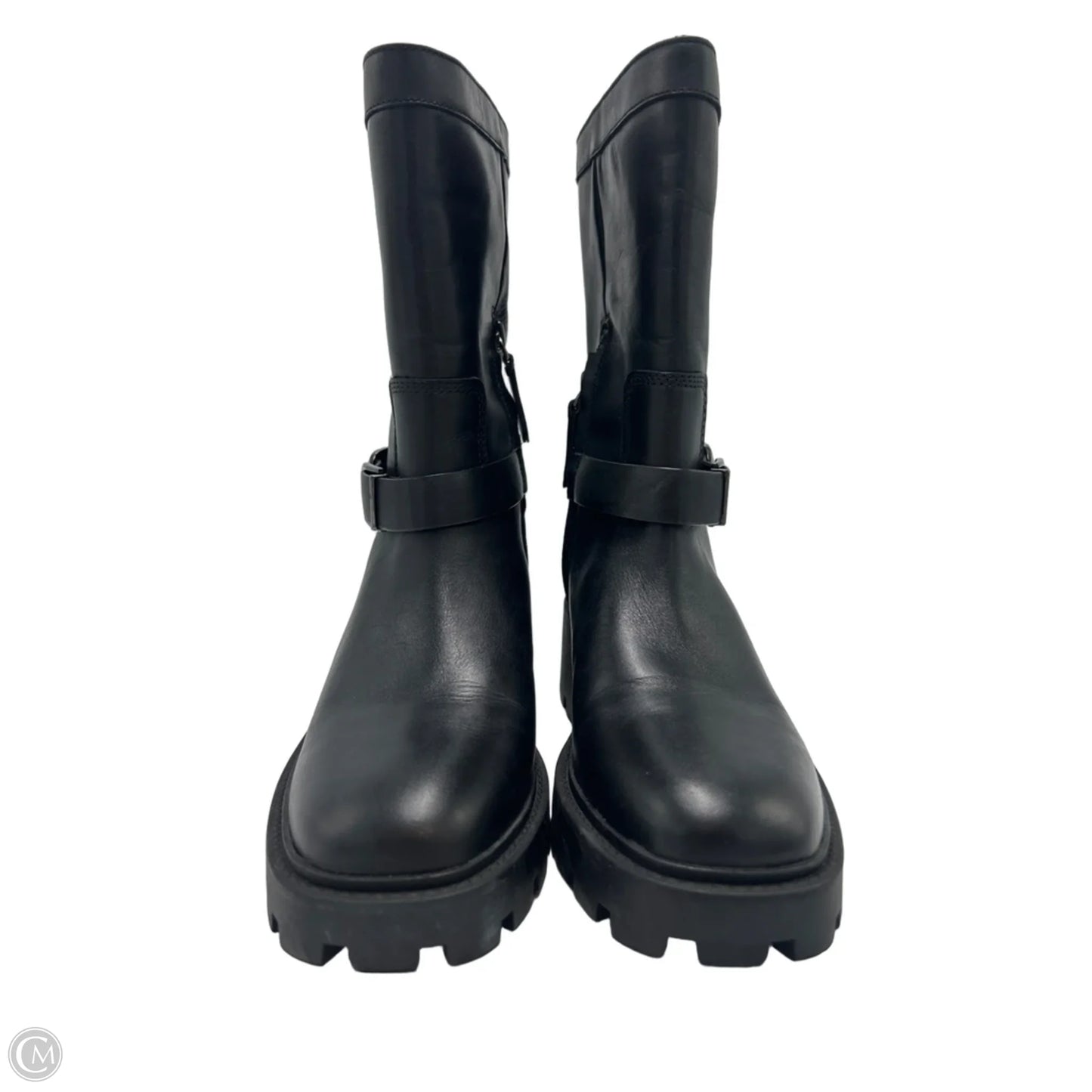 Boots Mid-calf Flats By Franco Sarto In Black, Size: 7.5