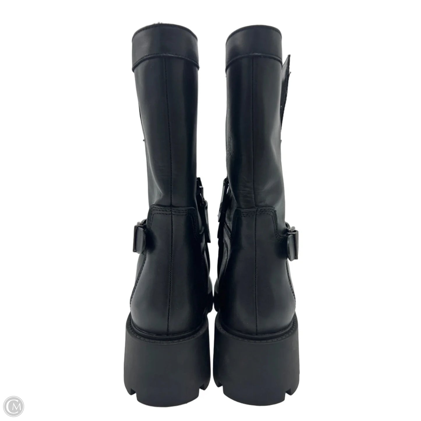 Boots Mid-calf Flats By Franco Sarto In Black, Size: 7.5