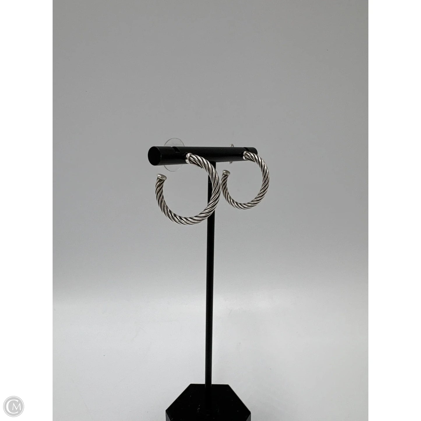 David Yurman Cable Hoop 925 Silver Luxury Earrings