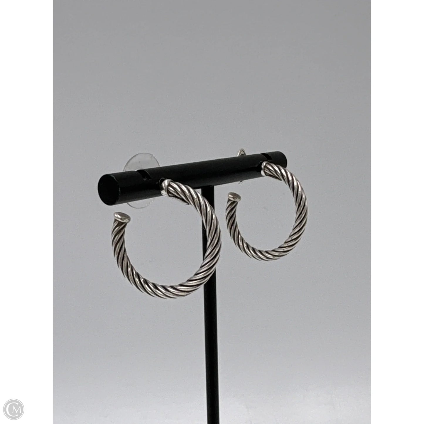 David Yurman Cable Hoop 925 Silver Luxury Earrings