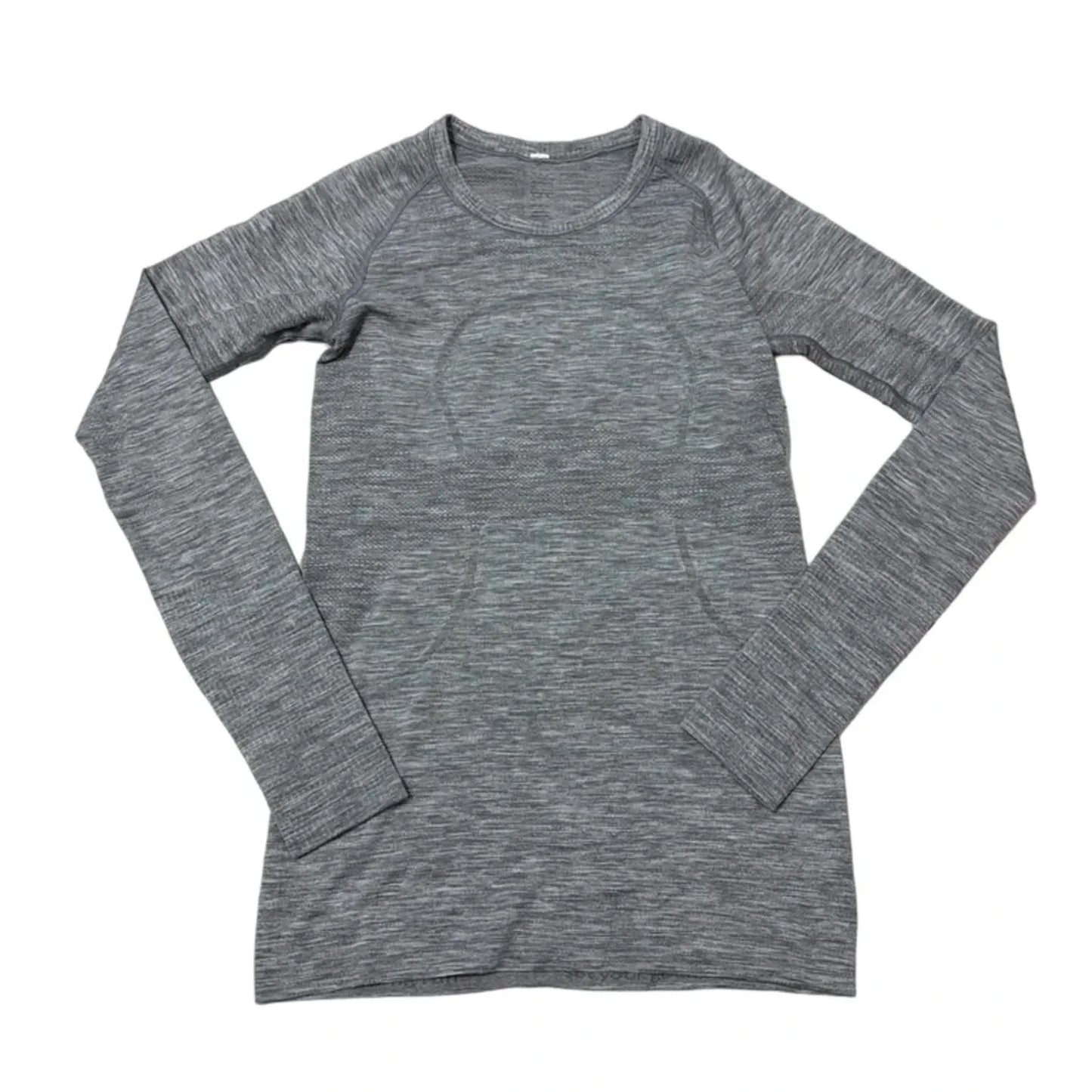 Athletic Top Long Sleeve Crewneck By Lululemon In Grey, Size: S