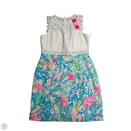 New! Lilly Pulitzer Designer Dress in Blue & Pink, Size L