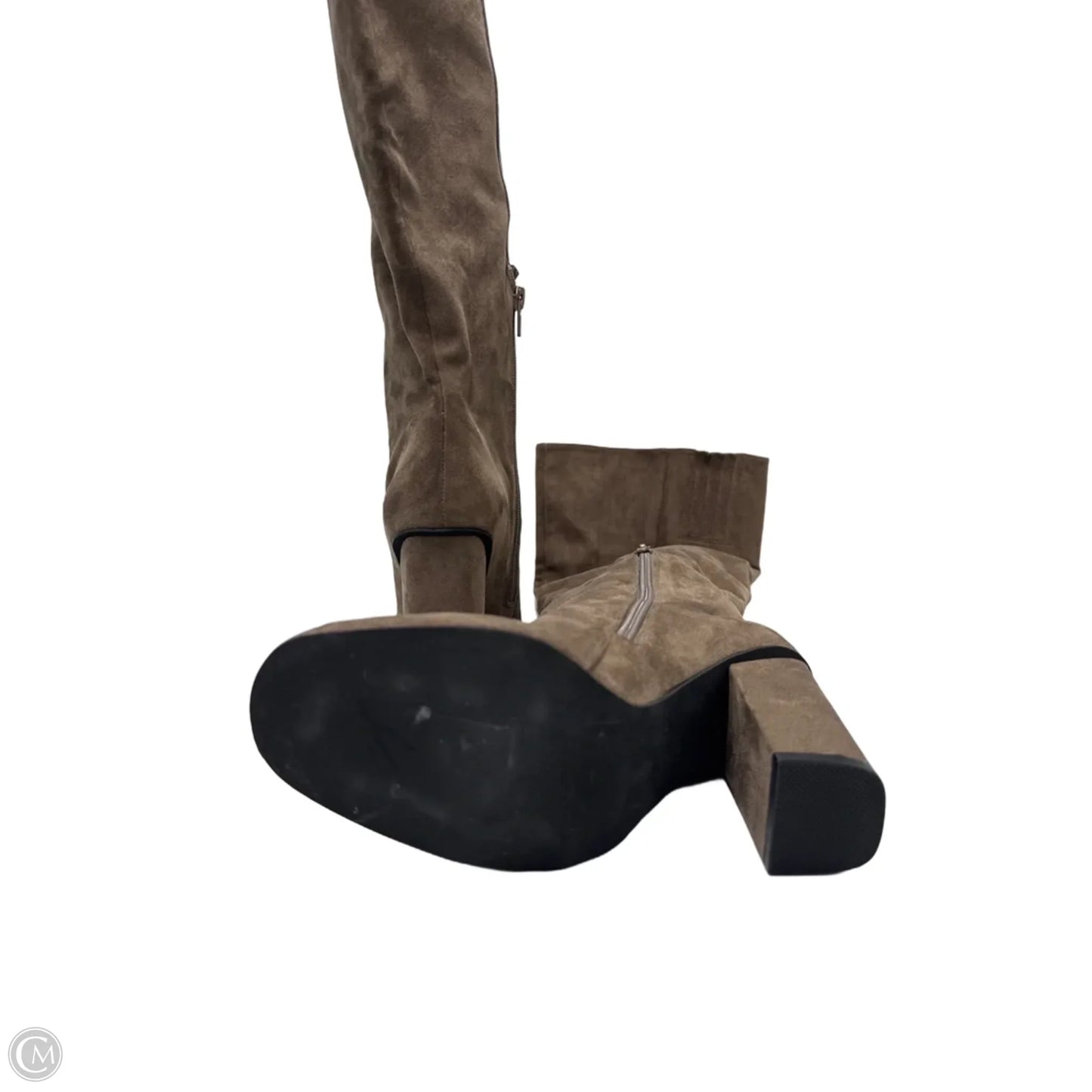 Boots Knee Heels By Jeffrey Campbell In Brown, Size: 7