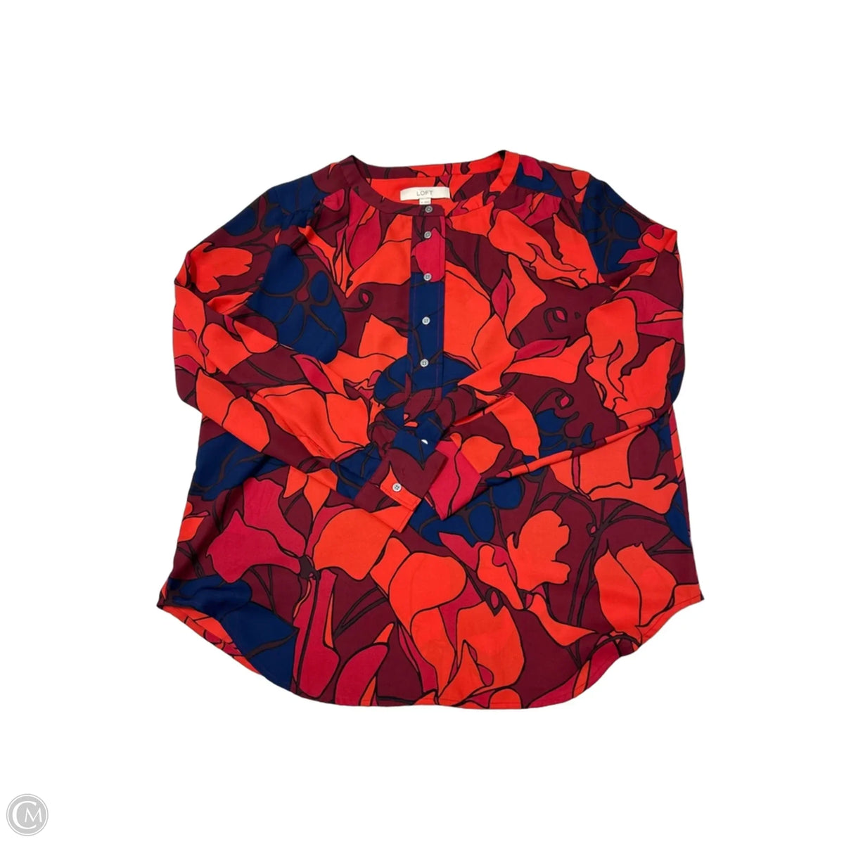 Loft Long-Sleeve Top in Red, Size M