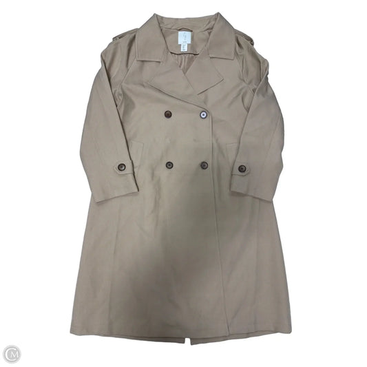 Coat Trench Coat By Joie In Brown, Size: L
