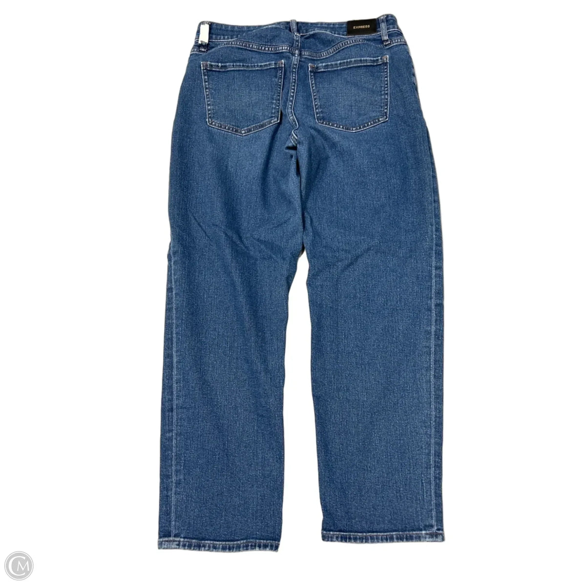 Express Straight Jeans in Blue Denim, Size 8