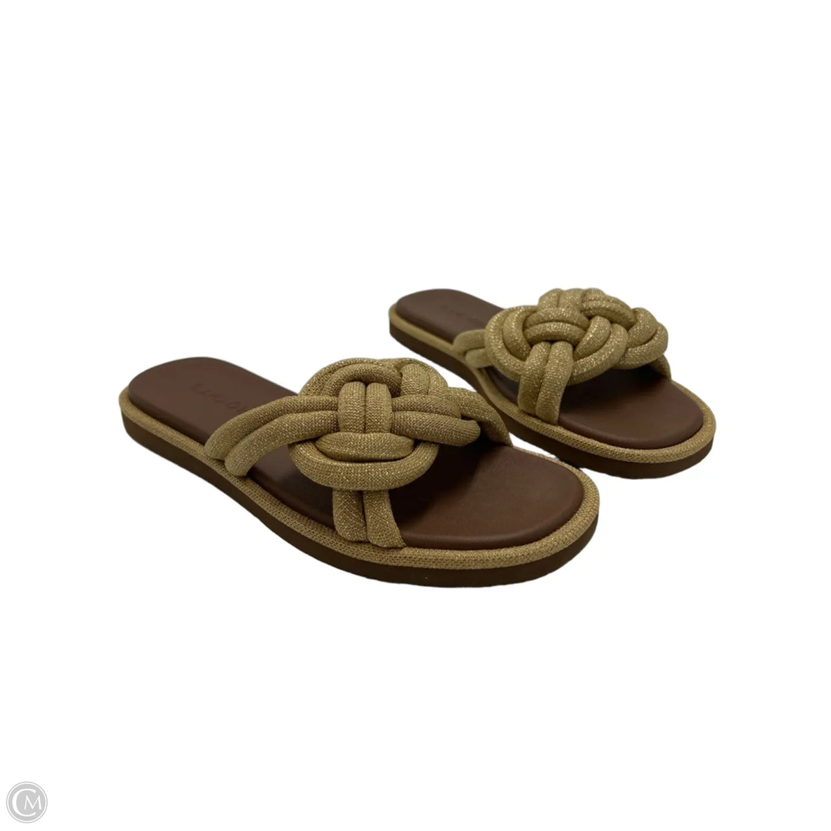Rothy's Designer Sandals in Gold & Tan, Size 8
