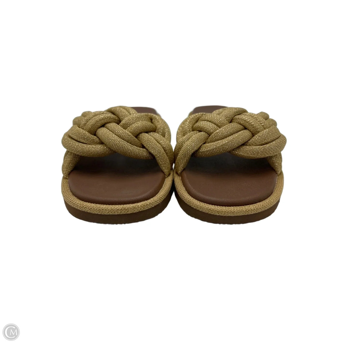 Rothy's Designer Sandals in Gold & Tan, Size 8