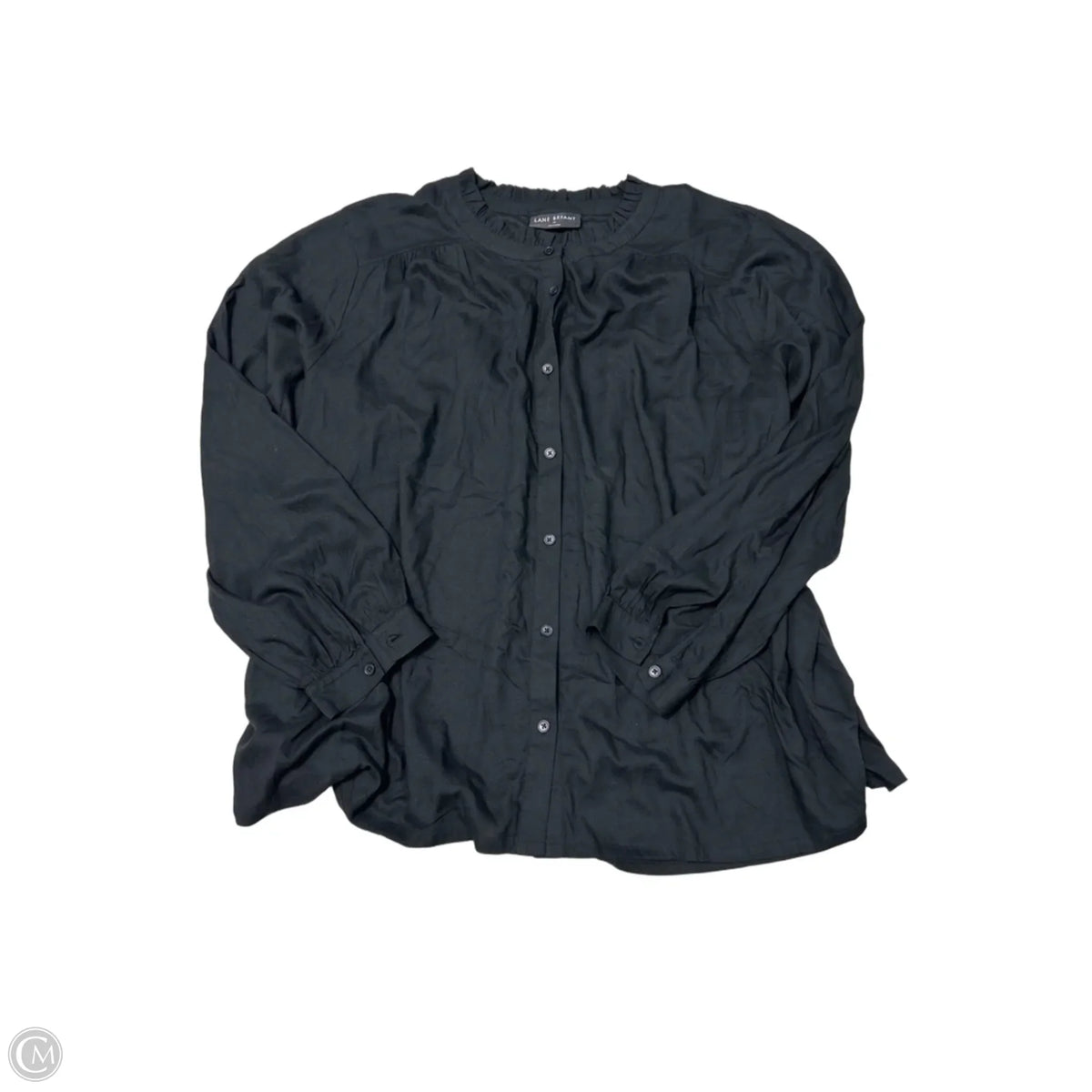 Lane Bryant Basic Long Sleeve Top in Black, Size 1X