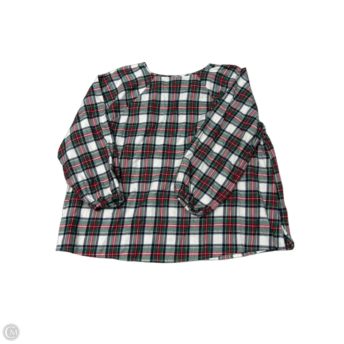 Lane Bryant Long Sleeve Top in Plaid Pattern, Size 1X