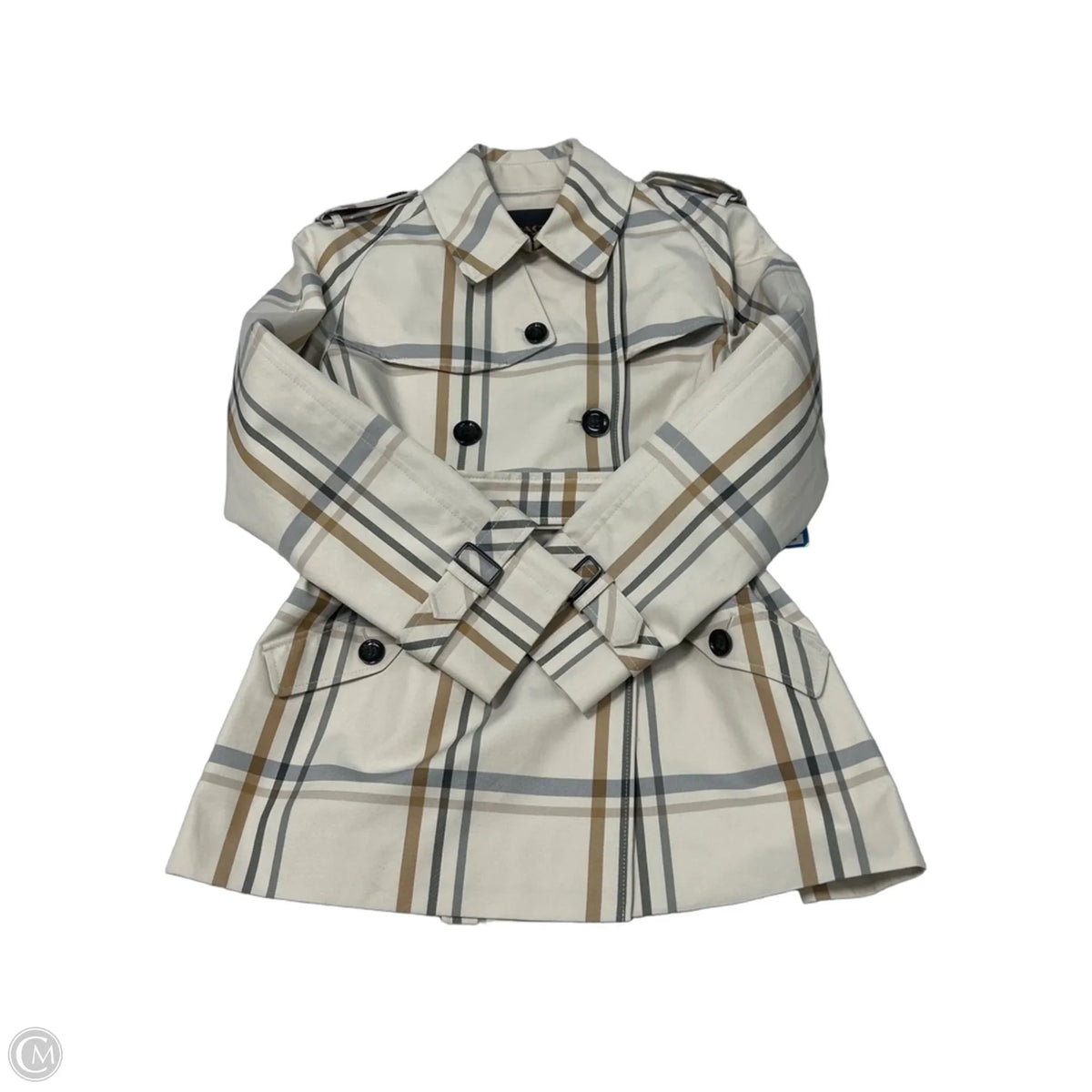 Coach Plaid Designer Coat, Size L