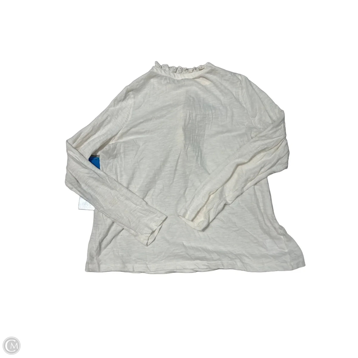 LOFT Long-Sleeve Top in Cream, Size L