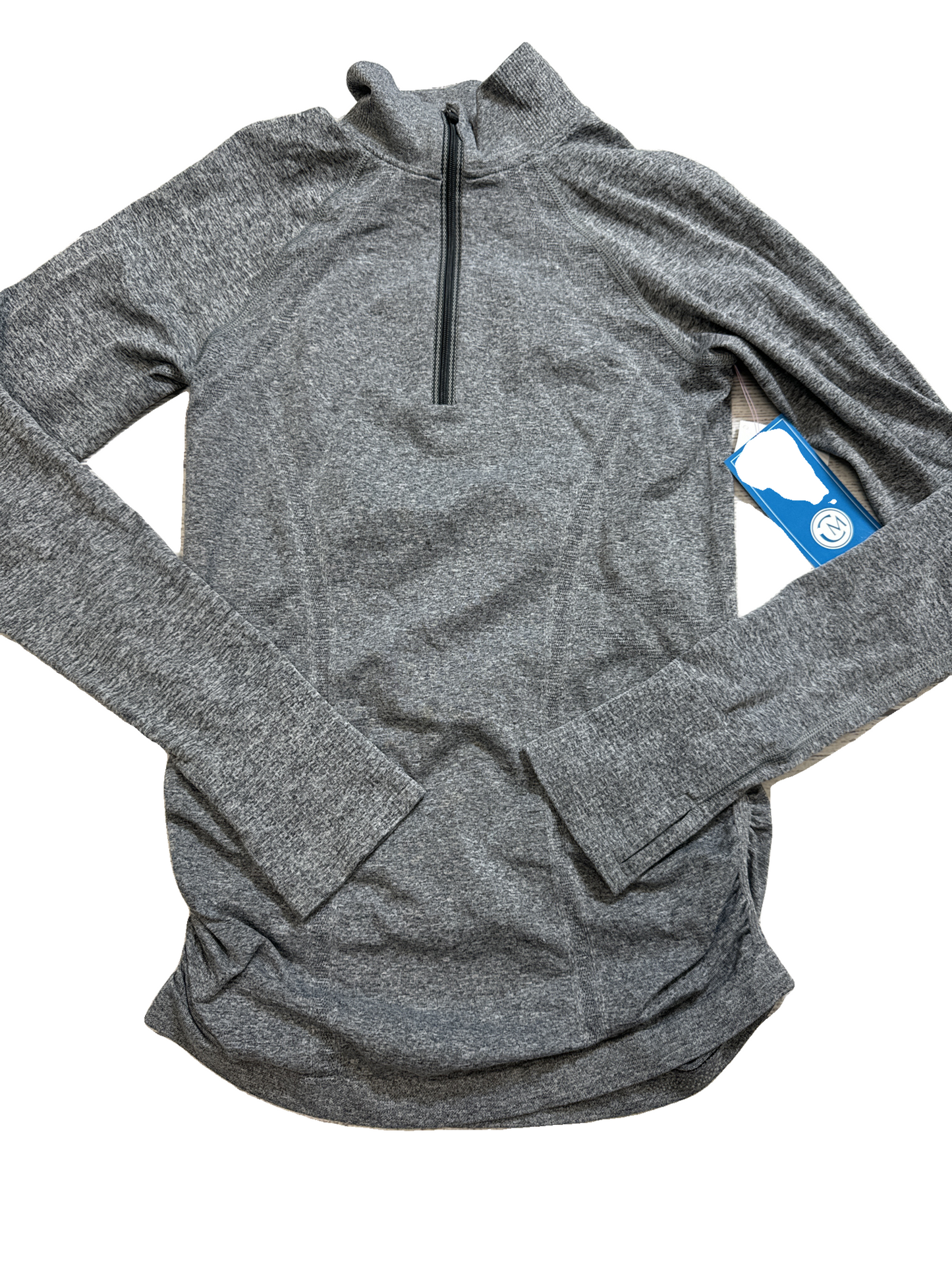 Athletic Top Long Sleeve Collar By Athleta In Grey, Size: Xs