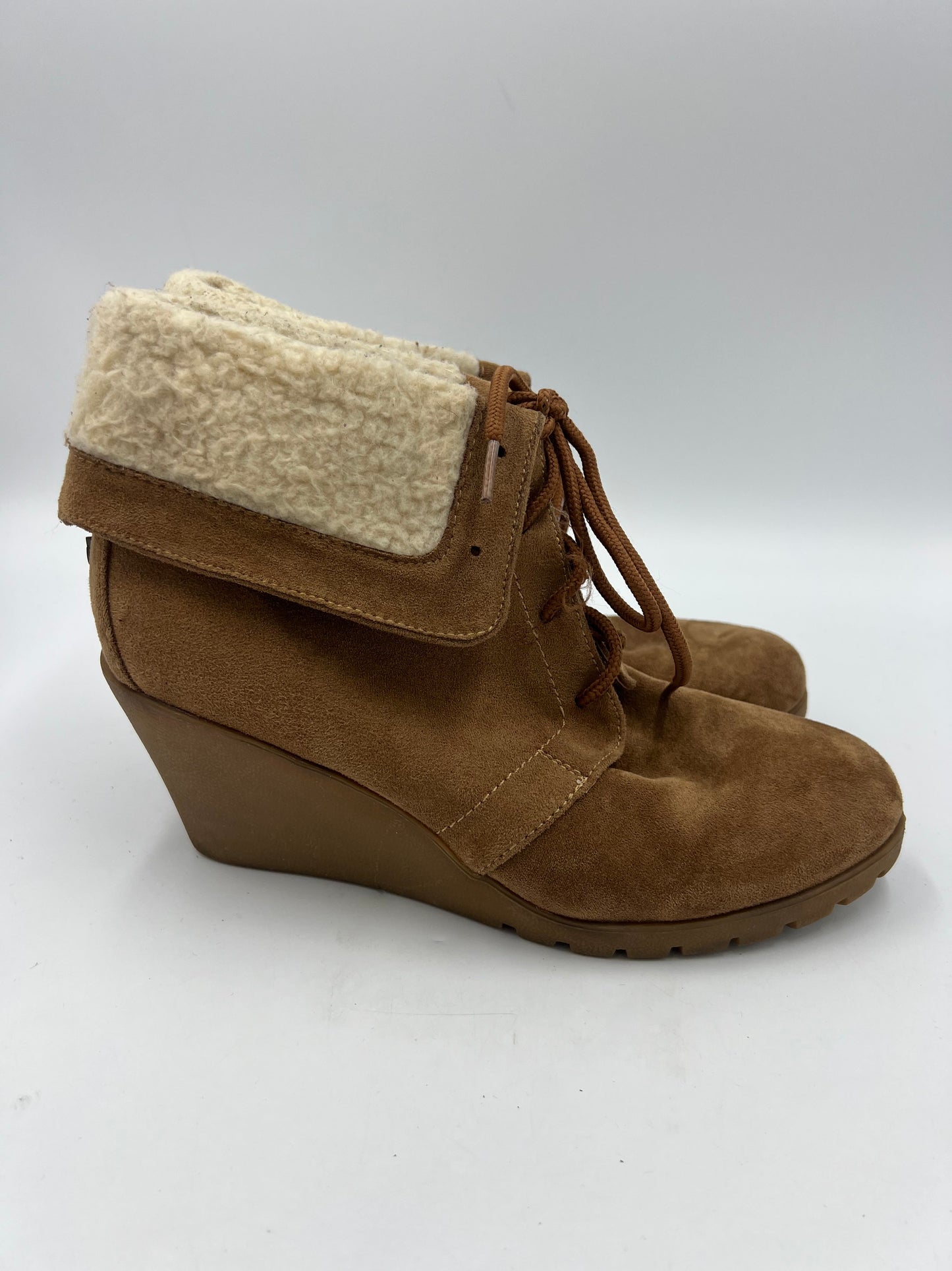 Boots Ankle Heels By Nautica In Tan, Size: 8.5