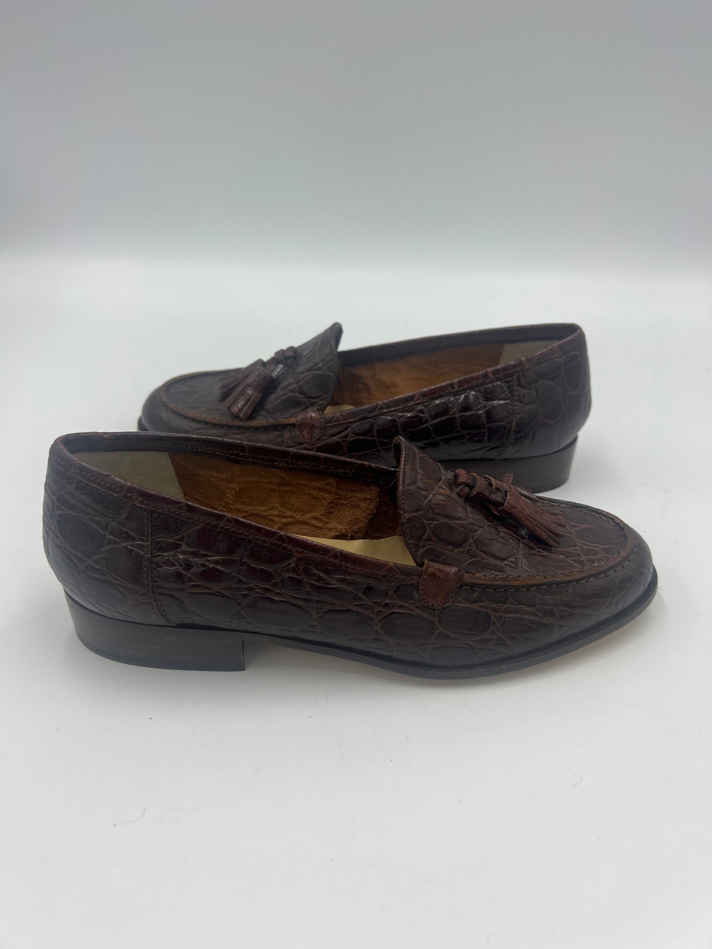 Tan Loafers by Pelie Moda, Size 5.5