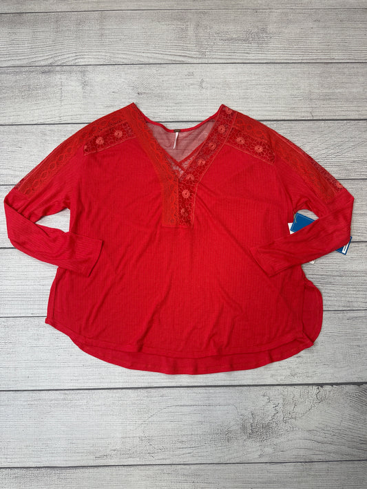 Orange Top Long Sleeve Free People, Size M