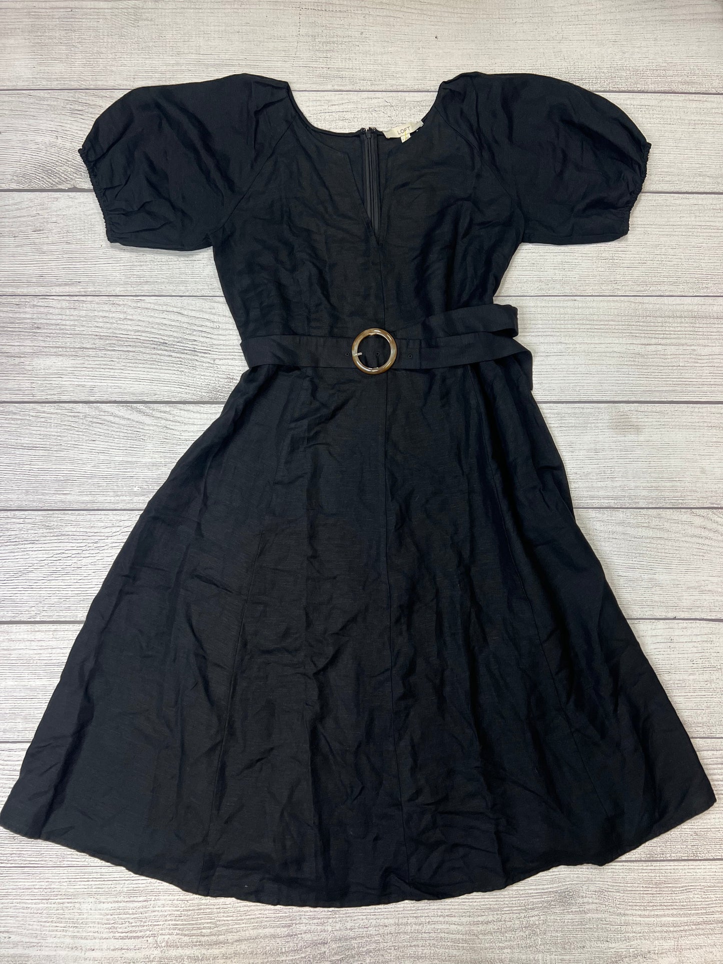 Black Dress Casual Midi Loft, Size L