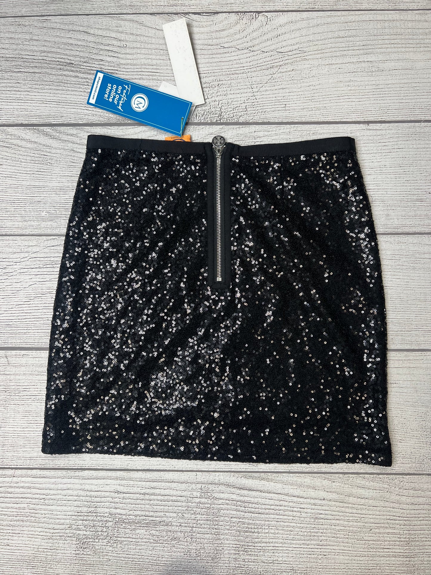 Black Skirt Midi Designer Tory Burch Size S