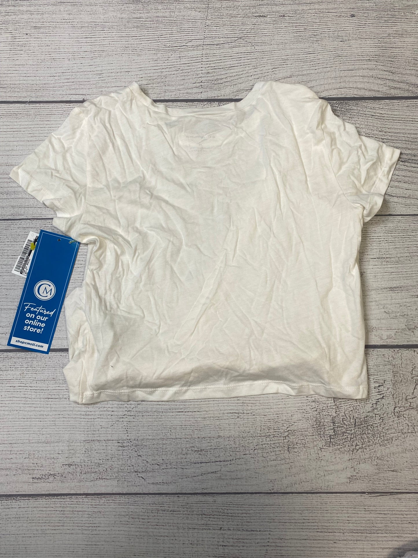 White Top Short Sleeve Basic Anthropologie, Size Xs