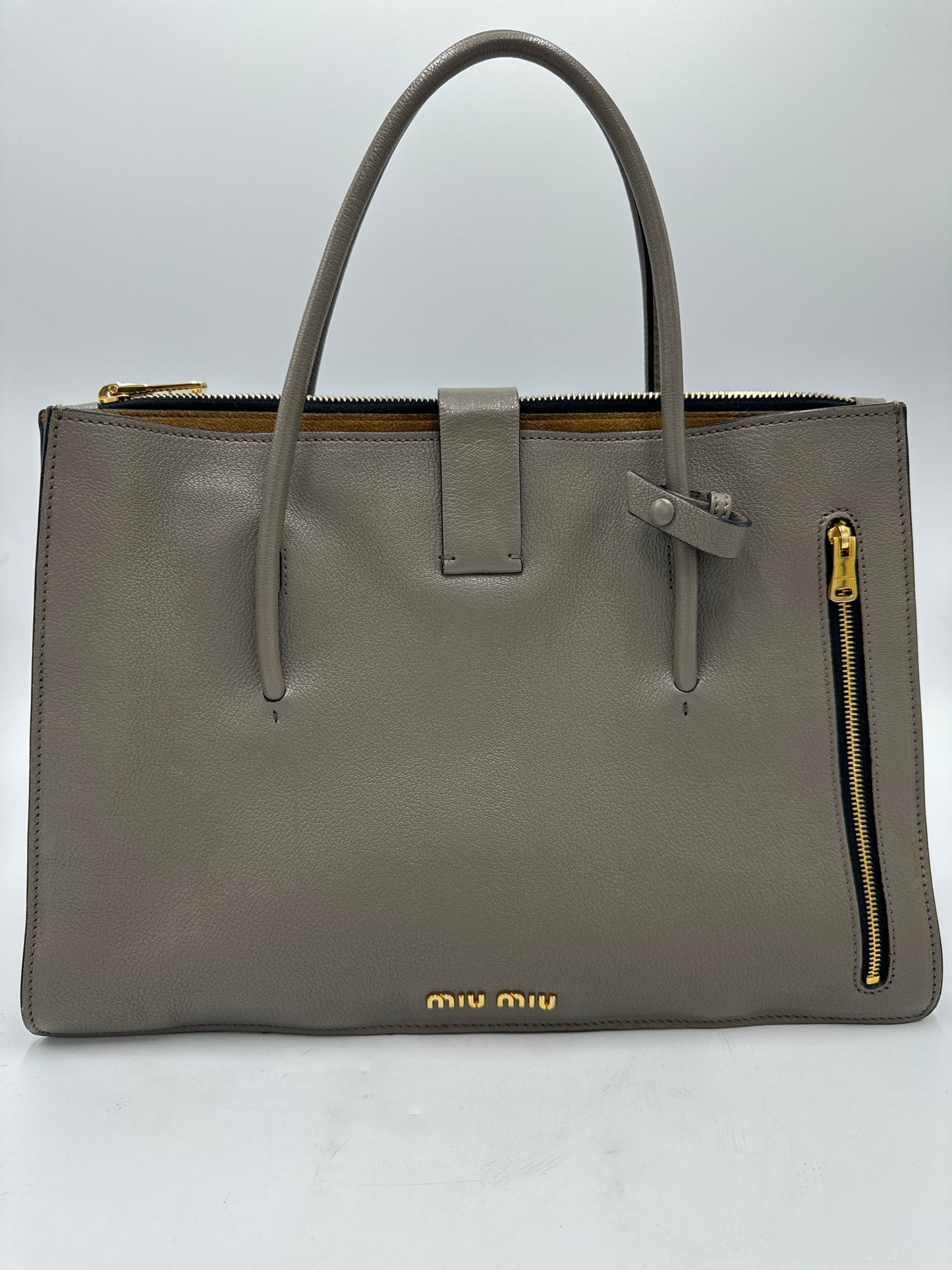 Miu Miu Zip-Top Madras Handbag Luxury Designer