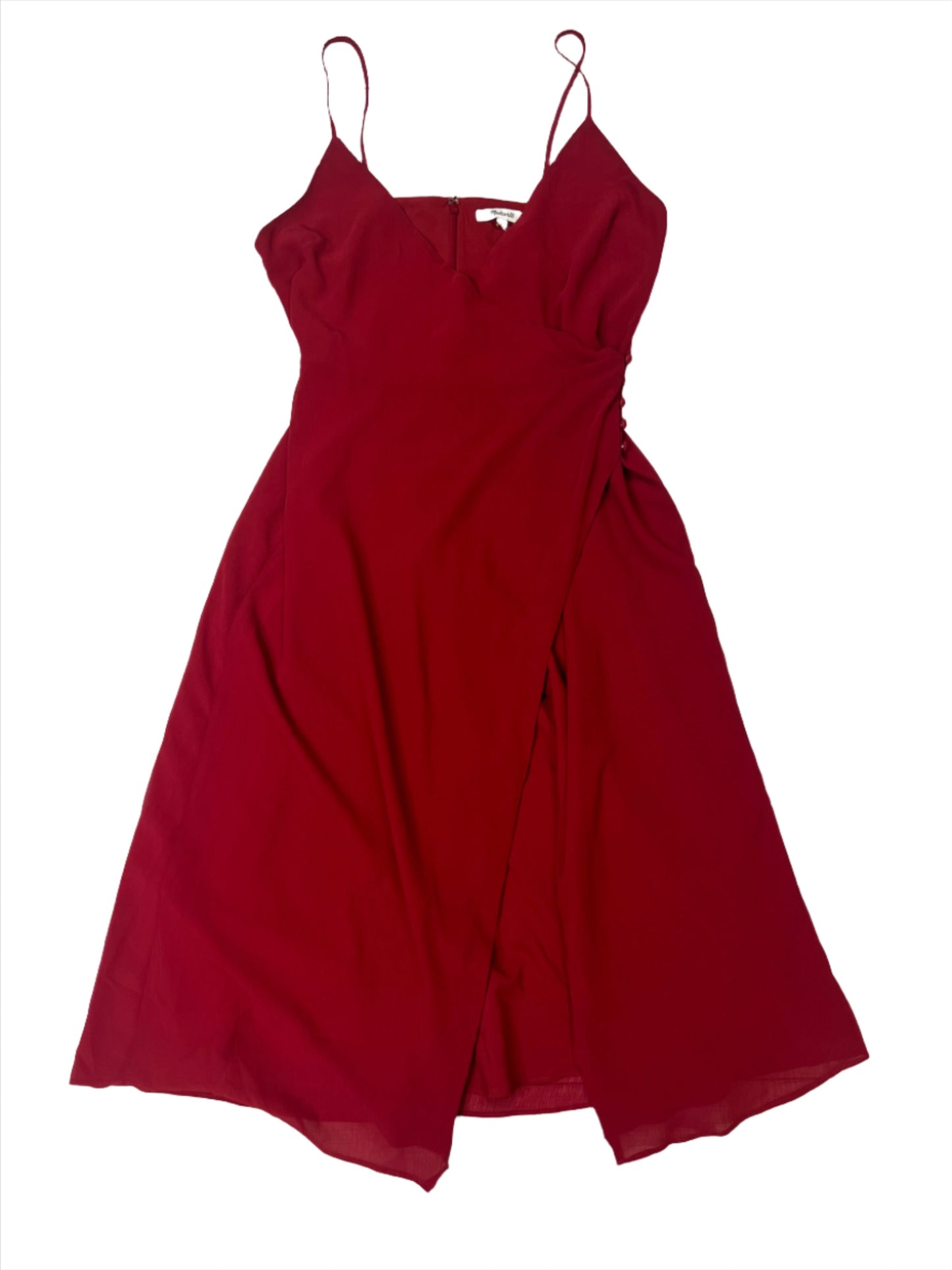New! Red Dress Casual Midi Madewell, Size S