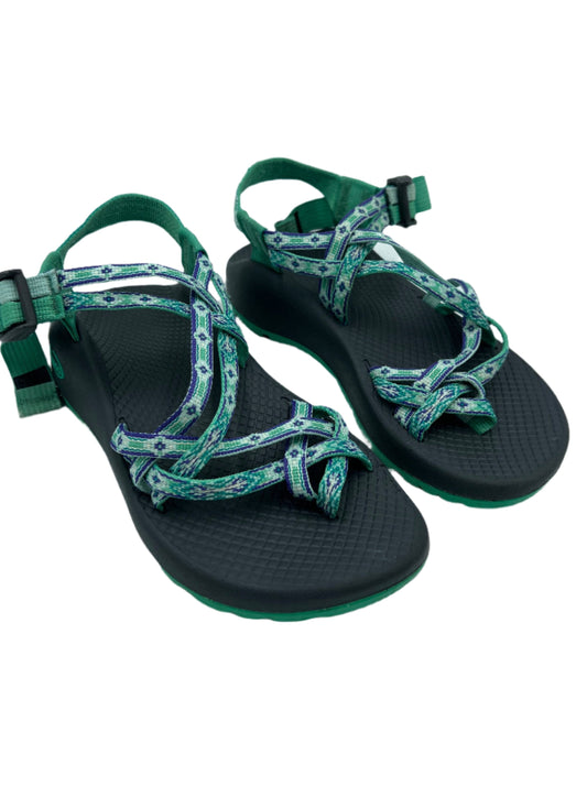 Turquoise Sandals Designer Chacos, Size 6