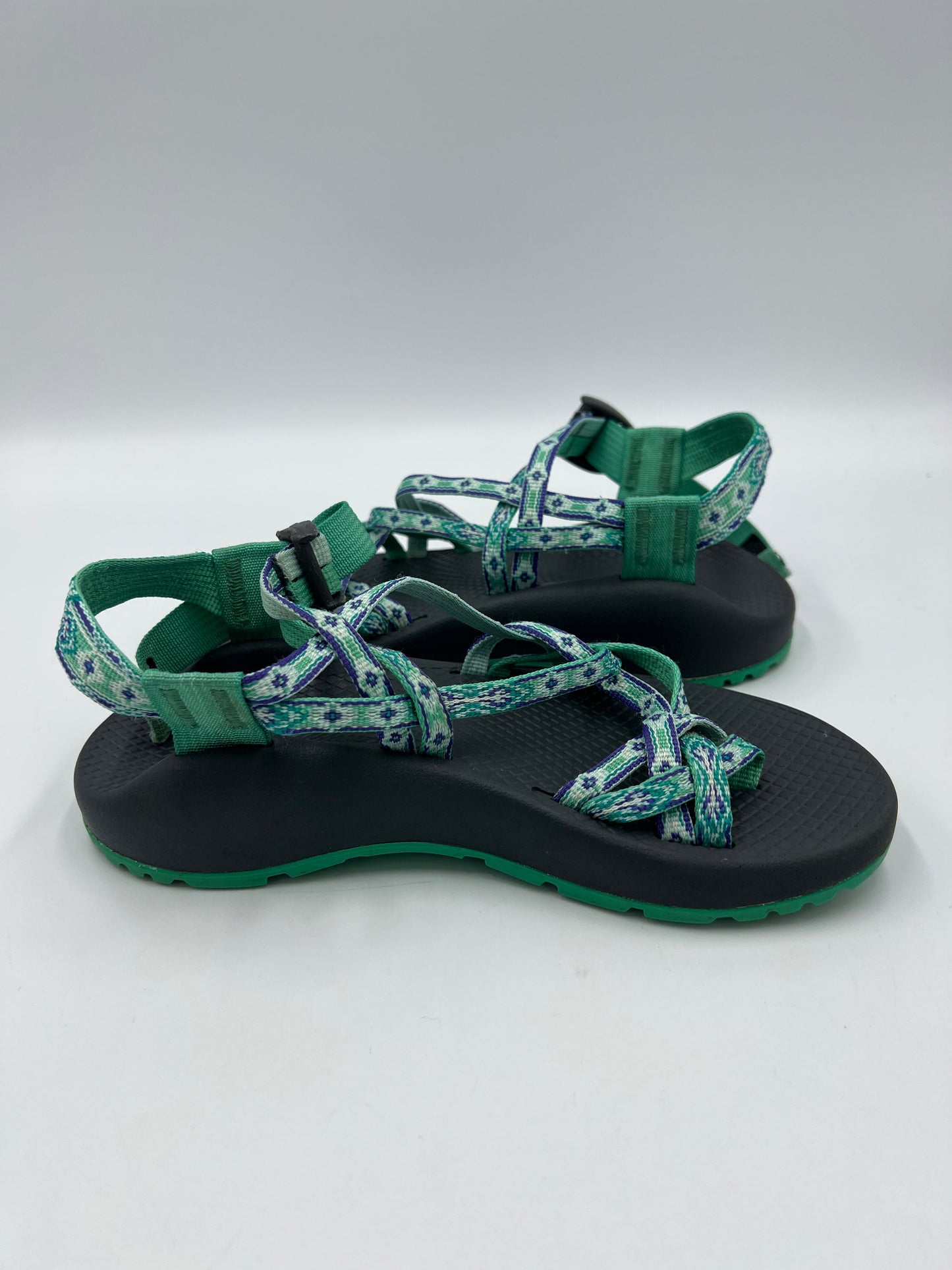 Turquoise Sandals Designer Chacos, Size 6