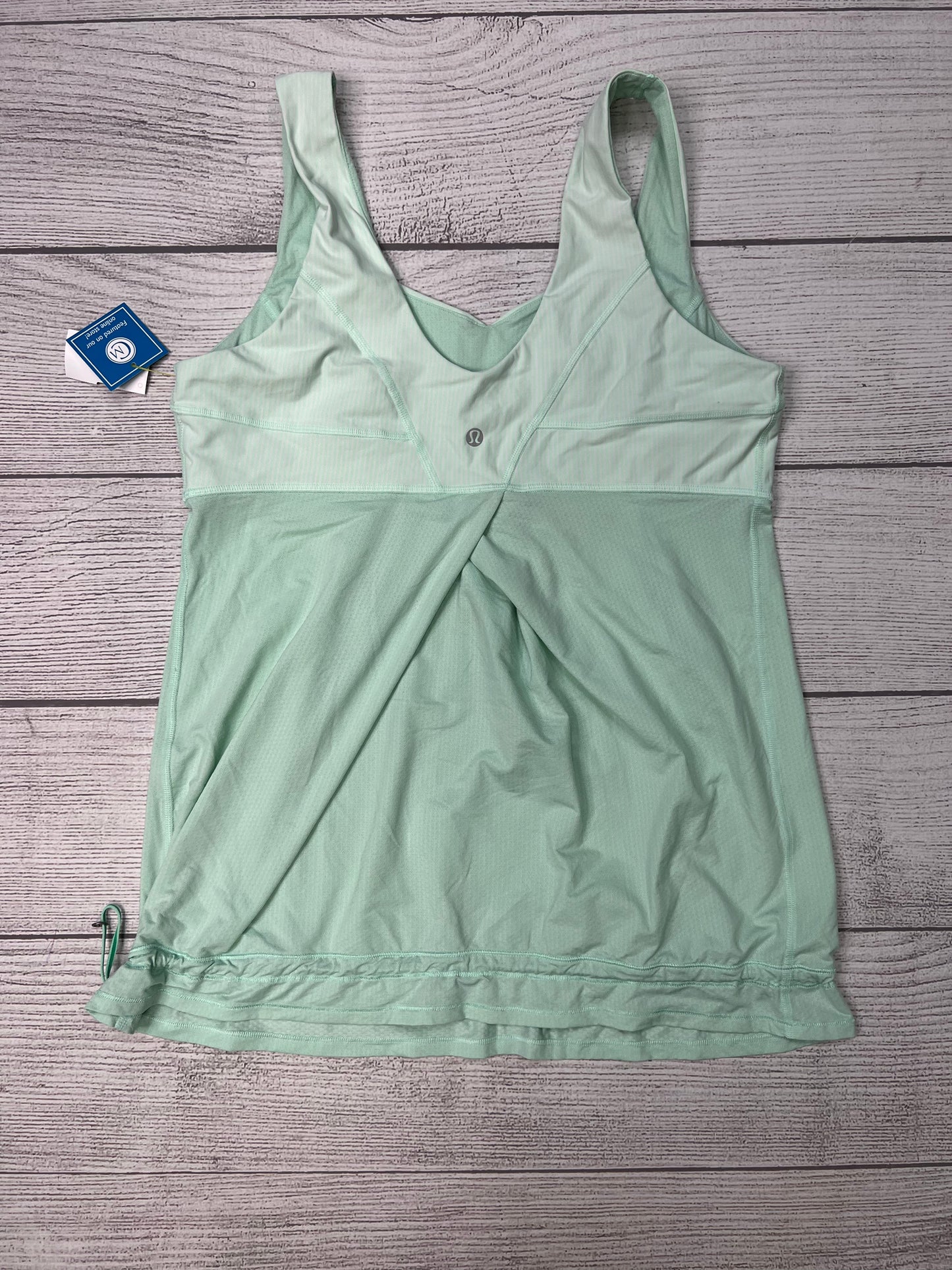 Athletic Tank Top By Lululemon In Mint, Size: L