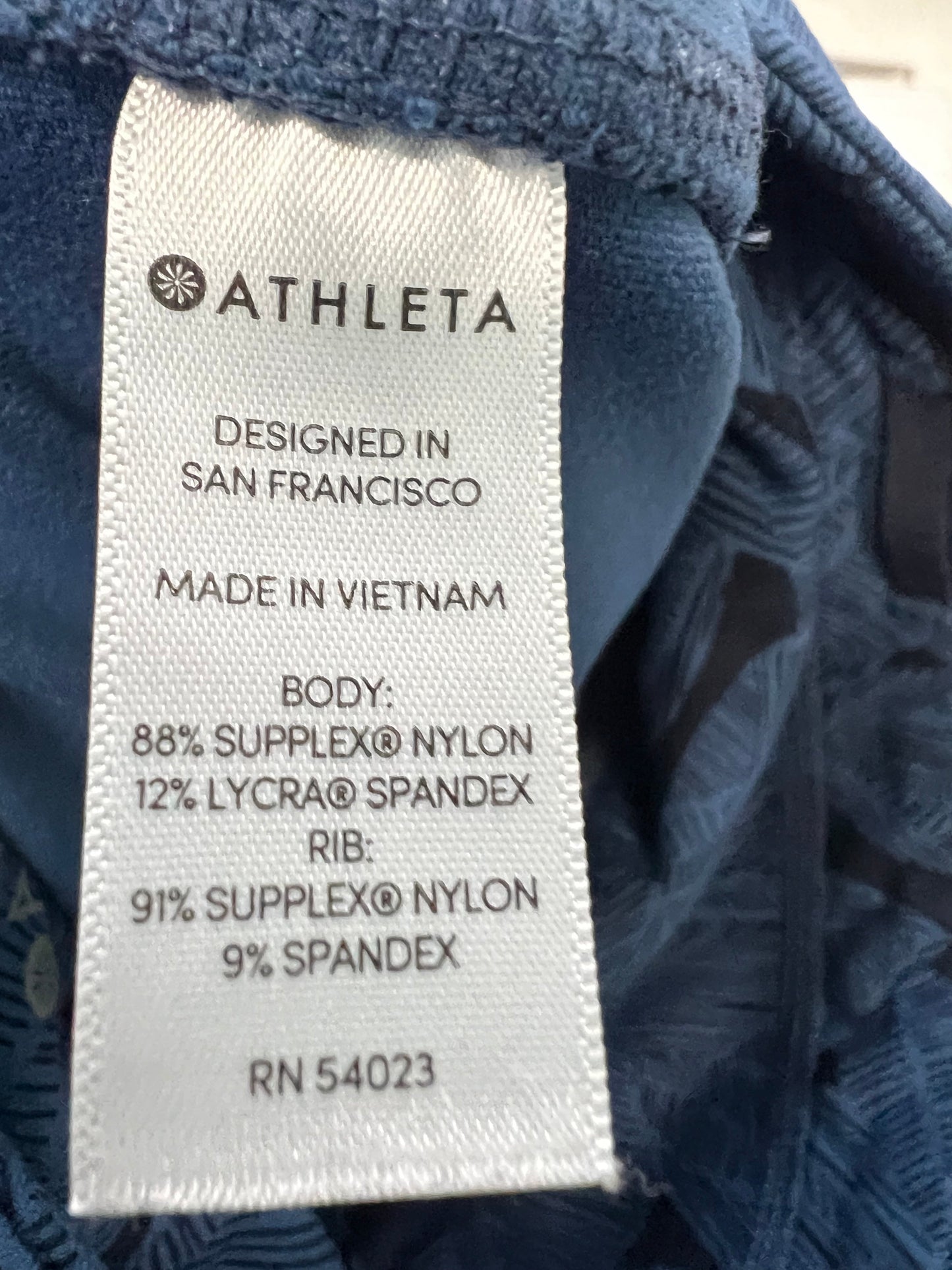 Athletic Leggings By Athleta In Navy, Size: Xxs